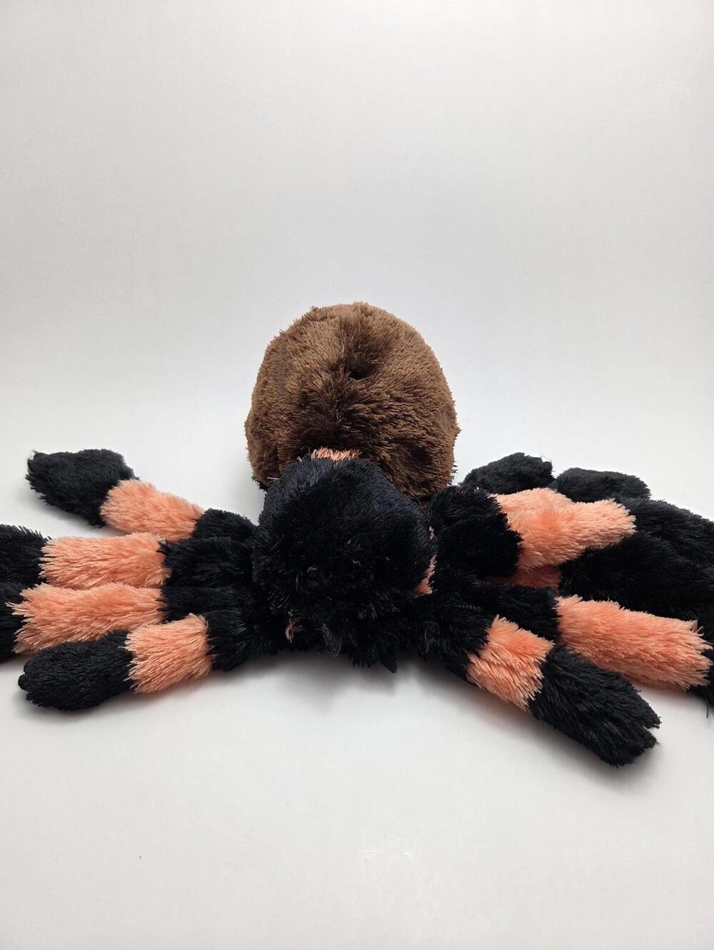 Wild Republic Halloween Black Orange Spider Stuffed Animal Toy Plush (11 inch)
